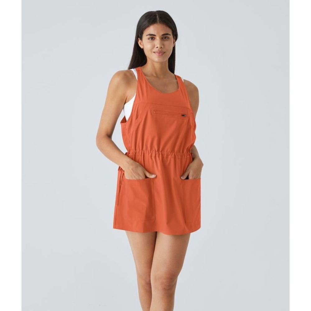 #116 HALARA Breezeful Drawstring 2-Piece Quick Dry Mini Hiking Active Dress NWT